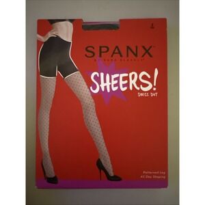 Spanx Shaping Pantyhose Black Size E~ 195-265 lbs   M12